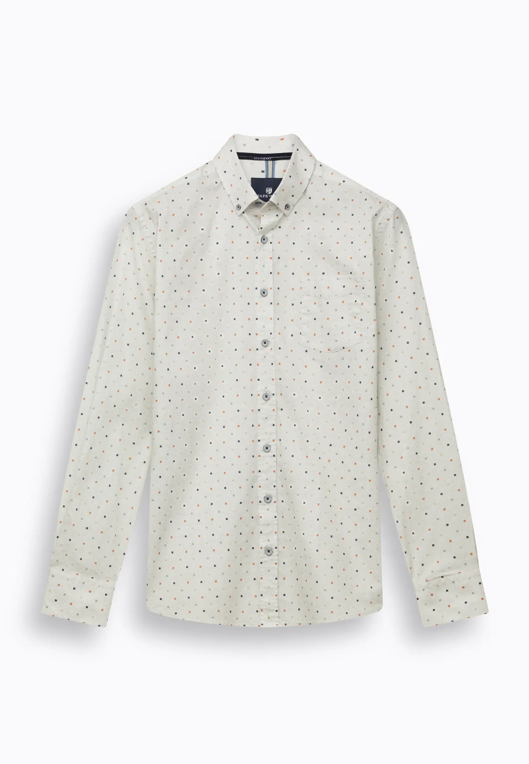 Poplin overhemd met all-over print