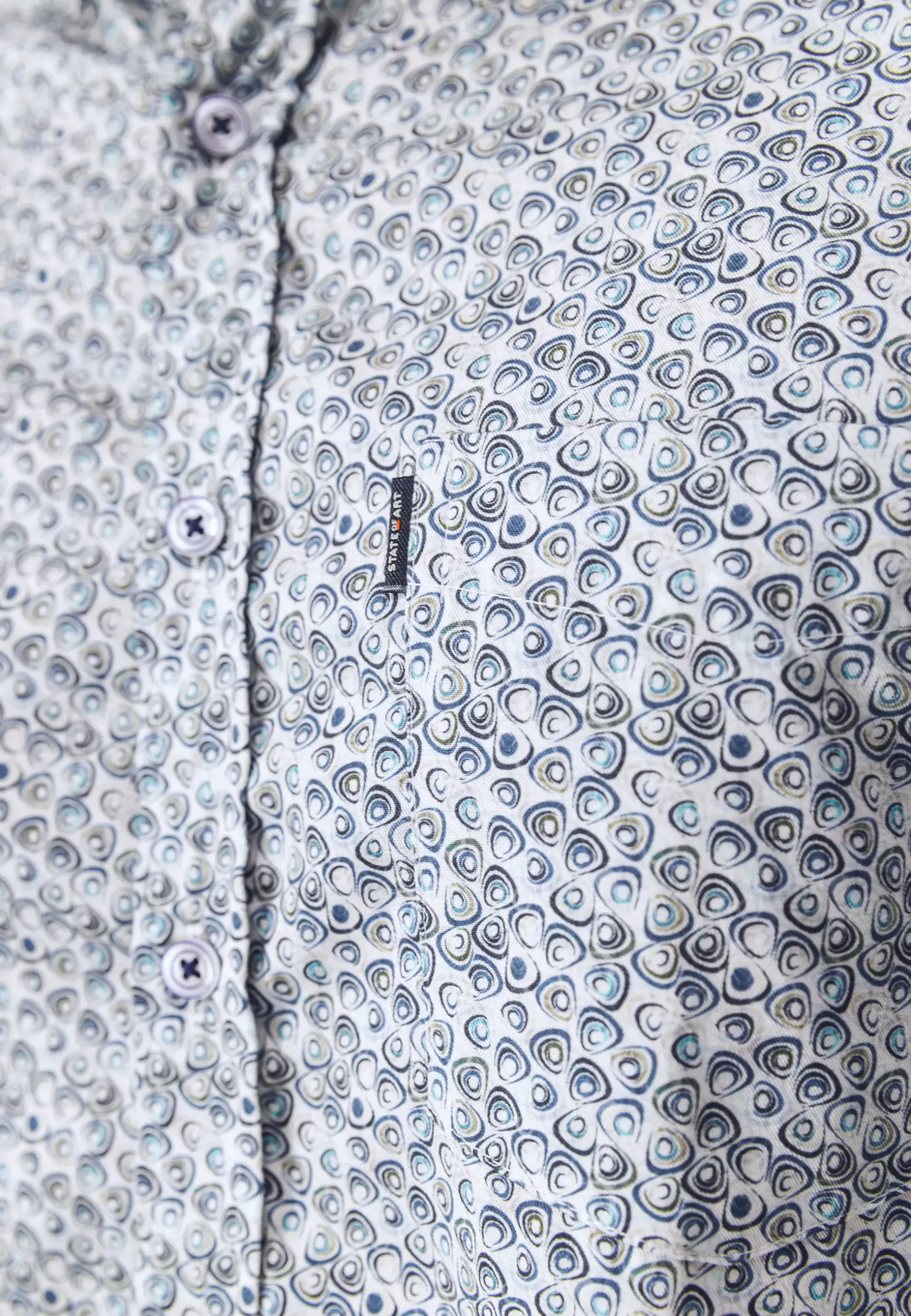 Poplin overhemd met all-over print