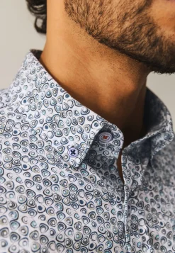 Poplin overhemd met all-over print