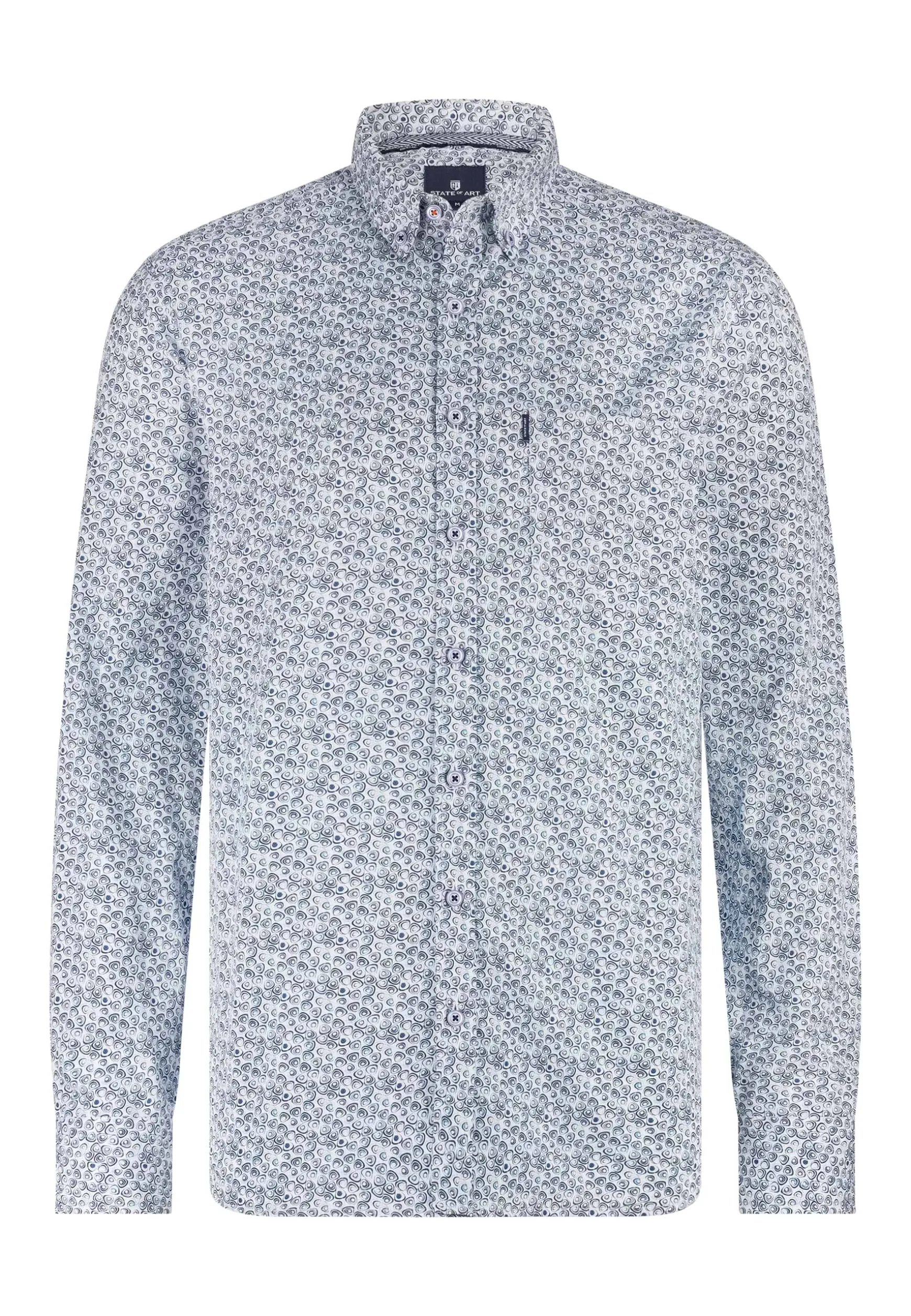 Poplin overhemd met all-over print