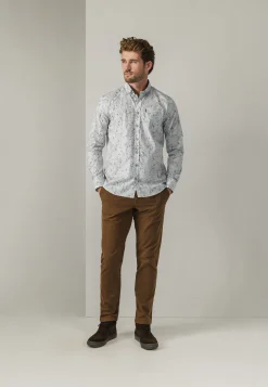 Poplin overhemd met all-over print