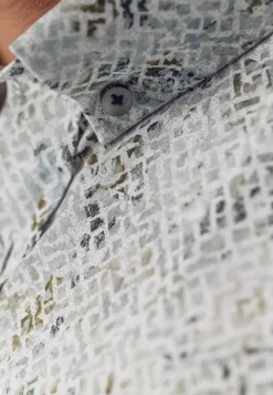 Poplin overhemd met all-over print