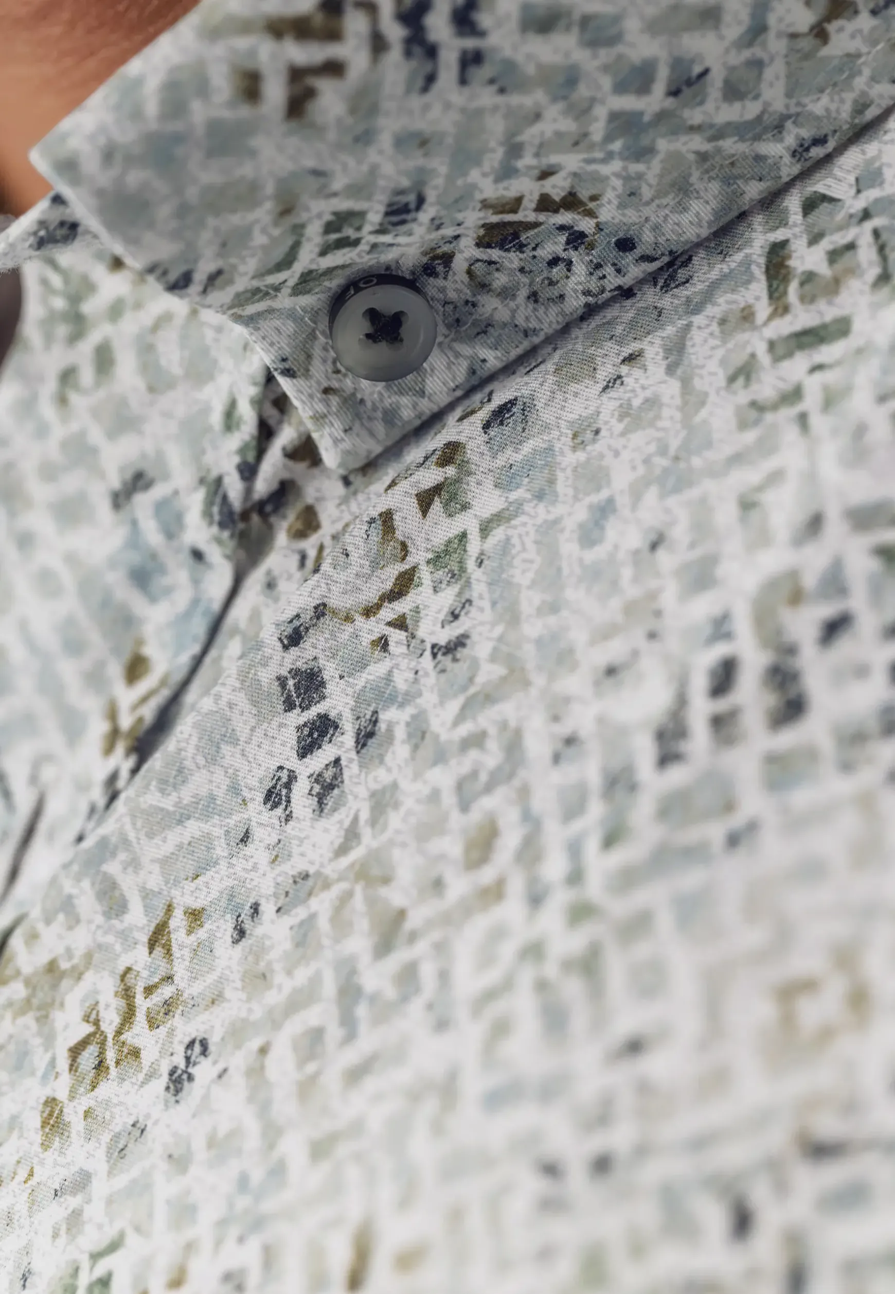 Poplin overhemd met all-over print