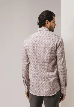 Poplin overhemd met all-over print