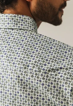 Poplin overhemd met all-over print