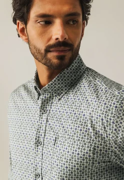 Poplin overhemd met all-over print