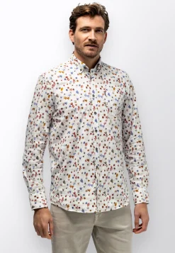 Poplin overhemd met bloemenprint