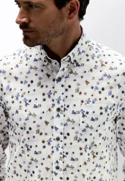 Poplin overhemd met bloemenprint