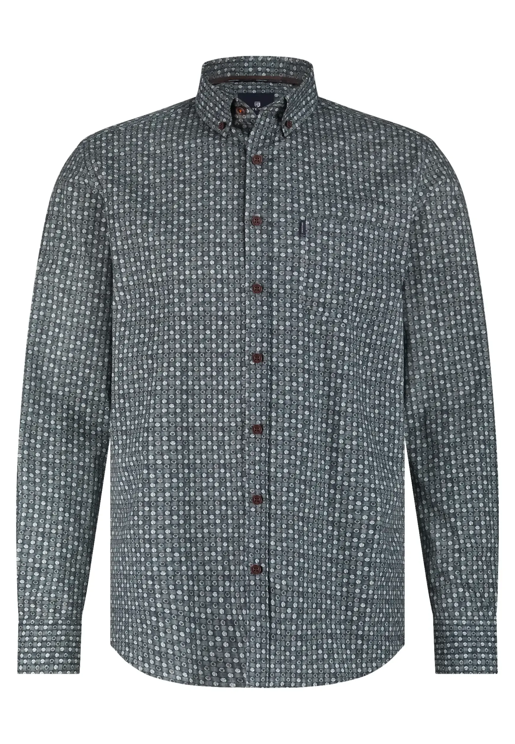 Poplin overhemd met geometrische print