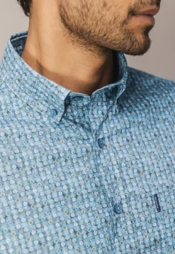 Poplin overhemd met geometrische print