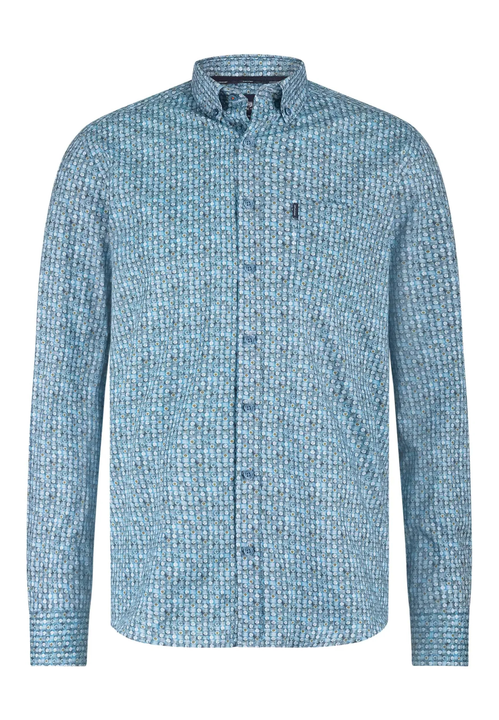 Poplin overhemd met geometrische print