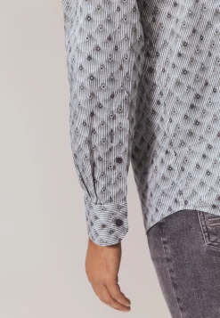 Poplin overhemd met streepdessin