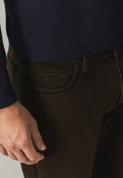 RACER 5-pocket van gekleurd stretchdenim