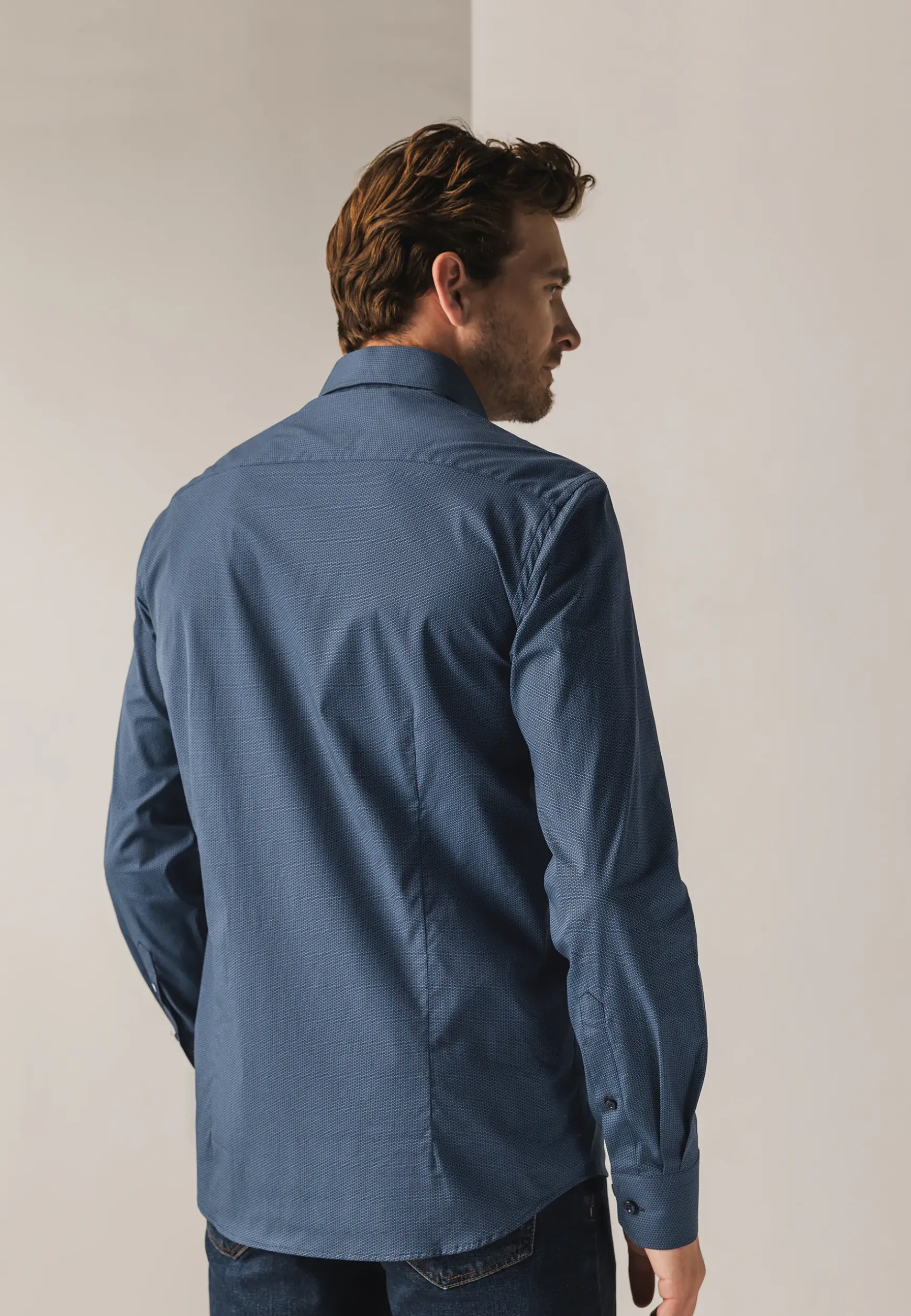 Regular fit overhemd met all-over print