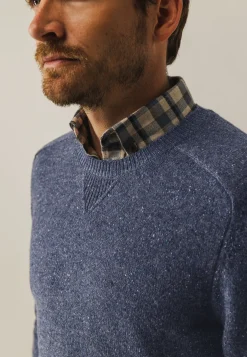 Ronde hals trui van tweedgaren