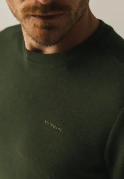 Ronde hals T-shirt met structuurpatroon