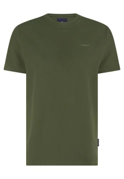 Ronde hals T-shirt met structuurpatroon