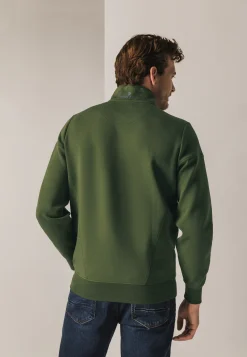 Sweatshirt met halve rits en fancy details