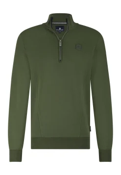 Sweatshirt met halve rits en fancy details