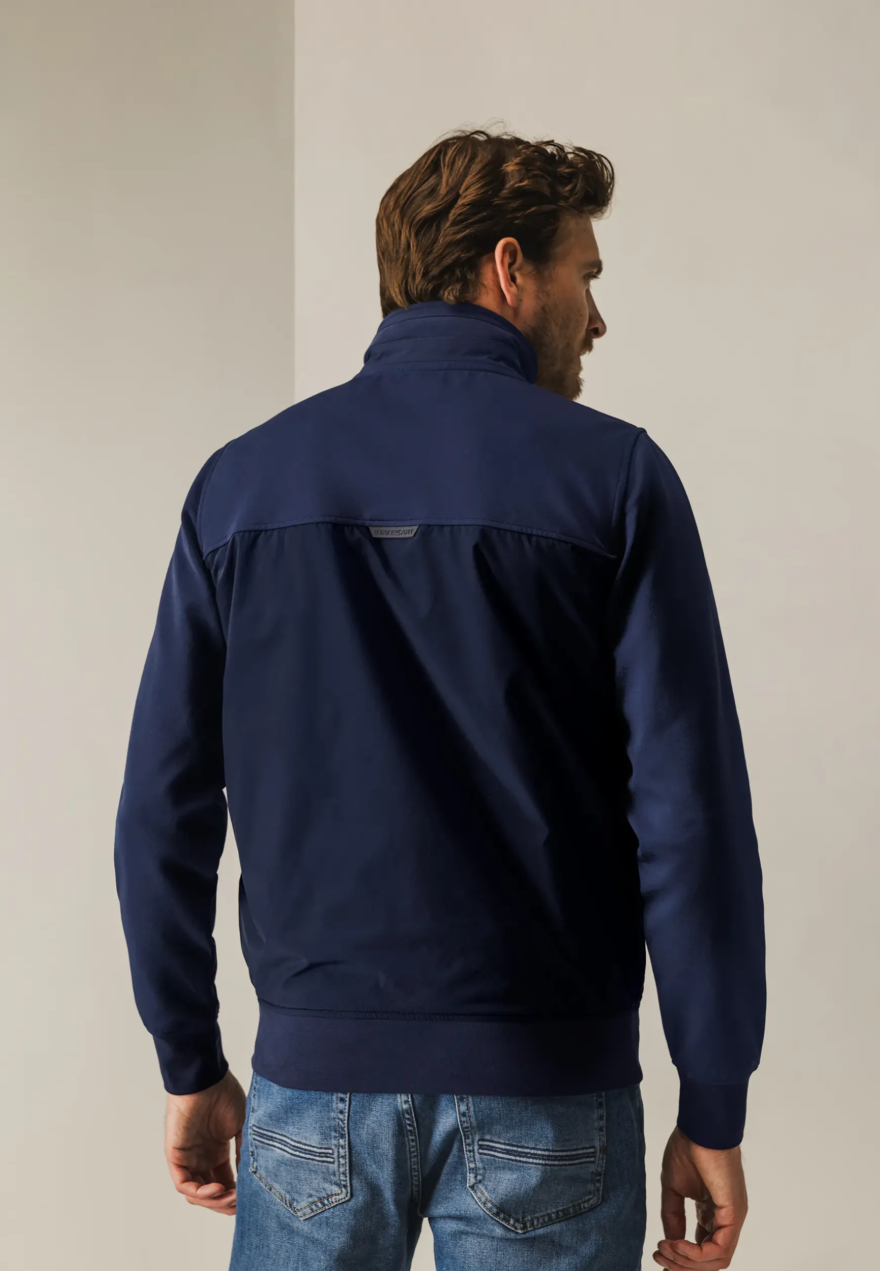 Sweatvest met nylon details