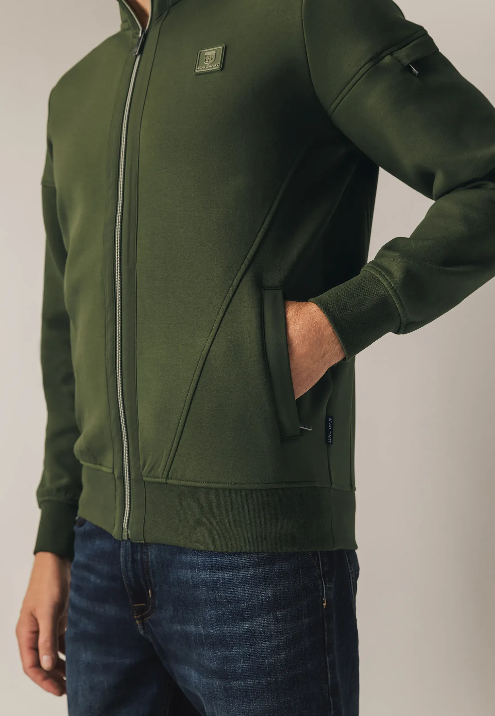 Sweatvest van een katoenmix