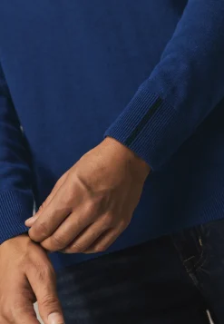 Trui van katoen met halve rits