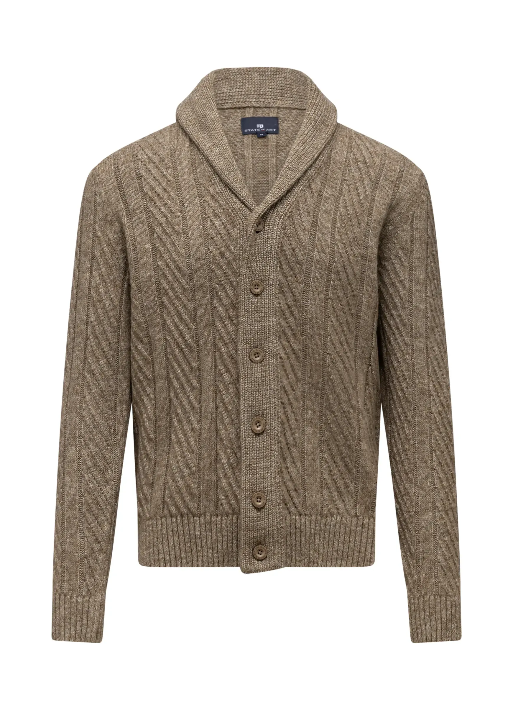 Vest met sjaalkraag van CIPRO-garen
