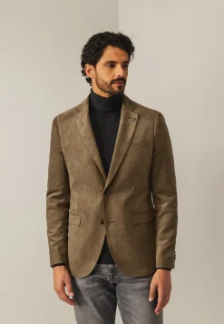 Volledig gevoerde babycord blazer