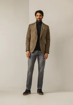 Volledig gevoerde babycord blazer